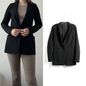 Obakki black blazer suit jacket office work career size 10 fits US 6 wool Canada